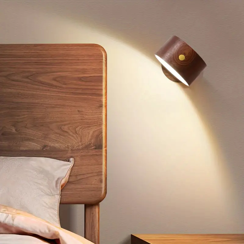 Arandela Sem Fio 360° com Base Magnética e Toque Inteligente