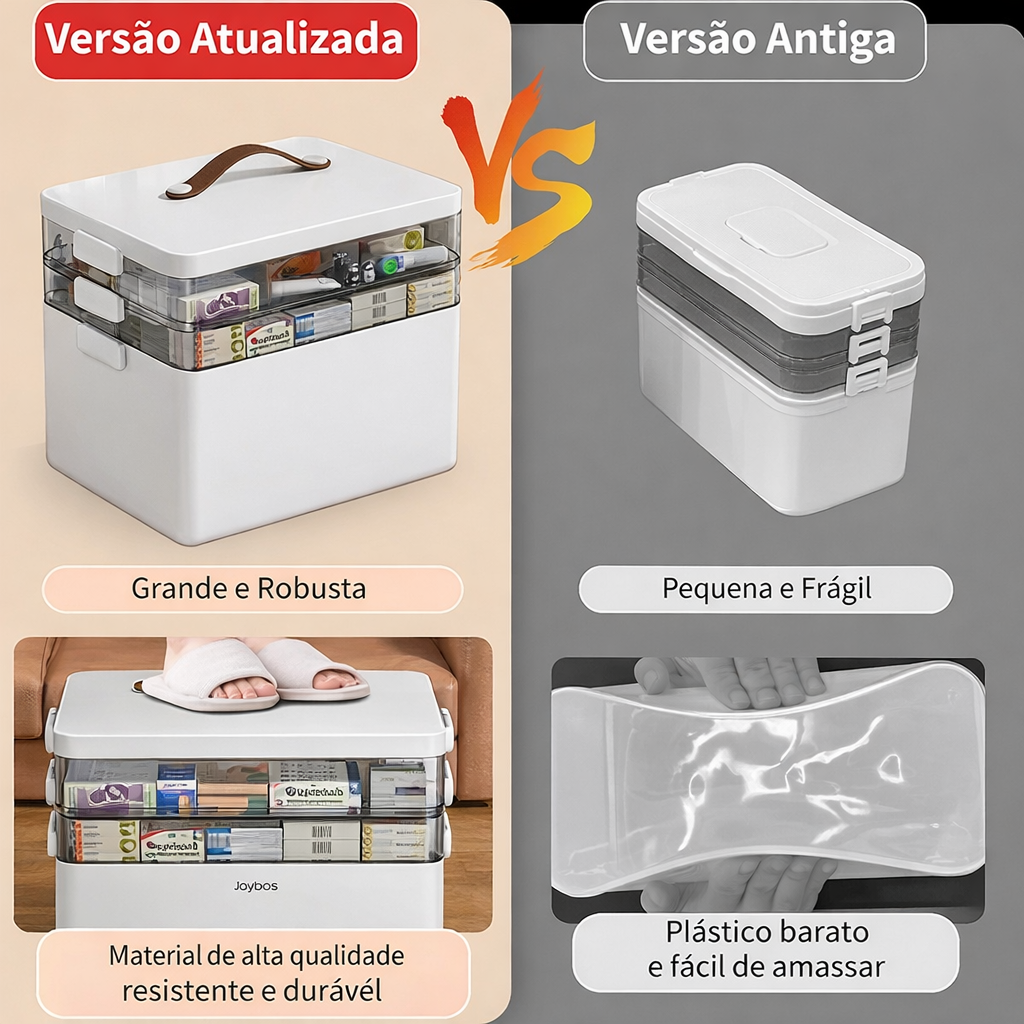 Organizador de Medicamentos 4 Níveis