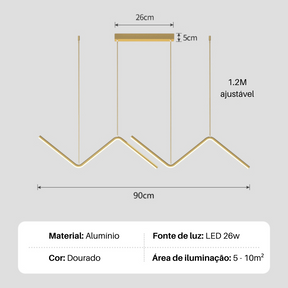 Pendente Minimalista LED – Sofisticação e Estilo para Ambientes Modernos